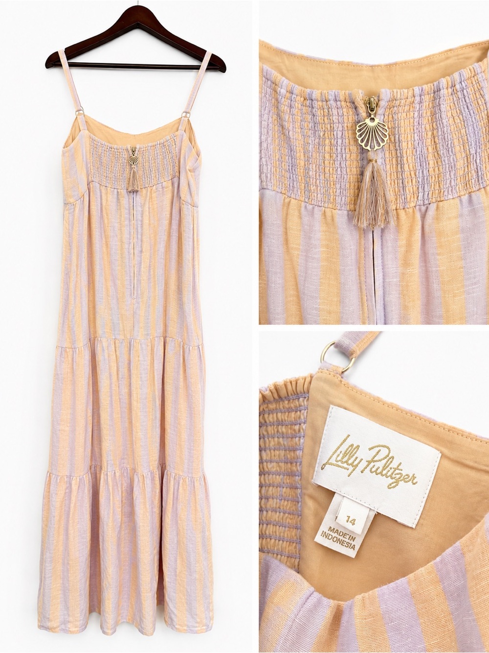 Lilly Pulitzer Javanne Linen Maxi Dress 
Size 14